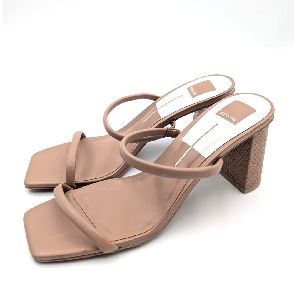 Dolce Vita Noles Double Strap Heeled Sandal Women's Cafe Size US11 EU42
